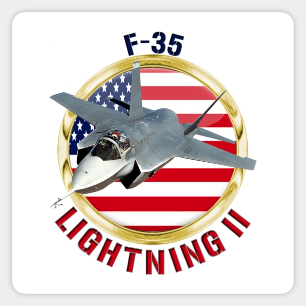 F-35 Lightning II USA Sticker by MilMerchant